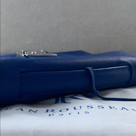 Jean Rousseau Blue Calf Leather Briefcase - Picture 12 of 16